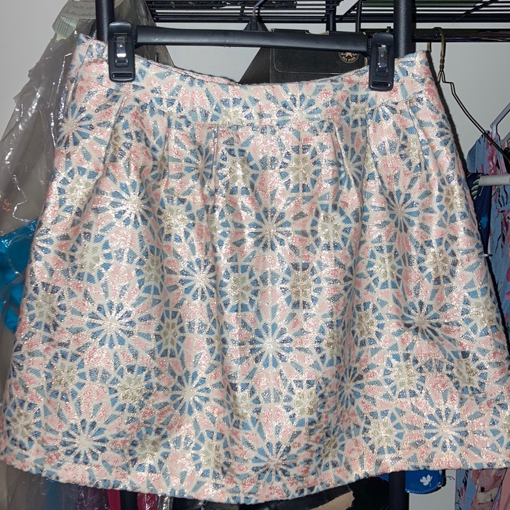 Pink, Blue, & Gold Mini Skirt